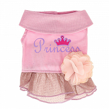 Сарафан с юбкой "Princess" с цветком розовый 25см 
