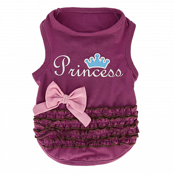 Майка"Princess" с рюшами фиолетовая 35 см