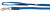 Поводок нейлон с латексной нитью двухсторонний 20мм *5м синий